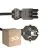 Multipack 50x Noxion GST-Compatible Supply Cable - Female + Schuko Europlug - Black 5m - 3 pole 0.75mm2
