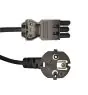Noxion GST-Compatible Supply Cable - Female + Schuko Europlug - Black 5m - 3 pole 0.75mm2
